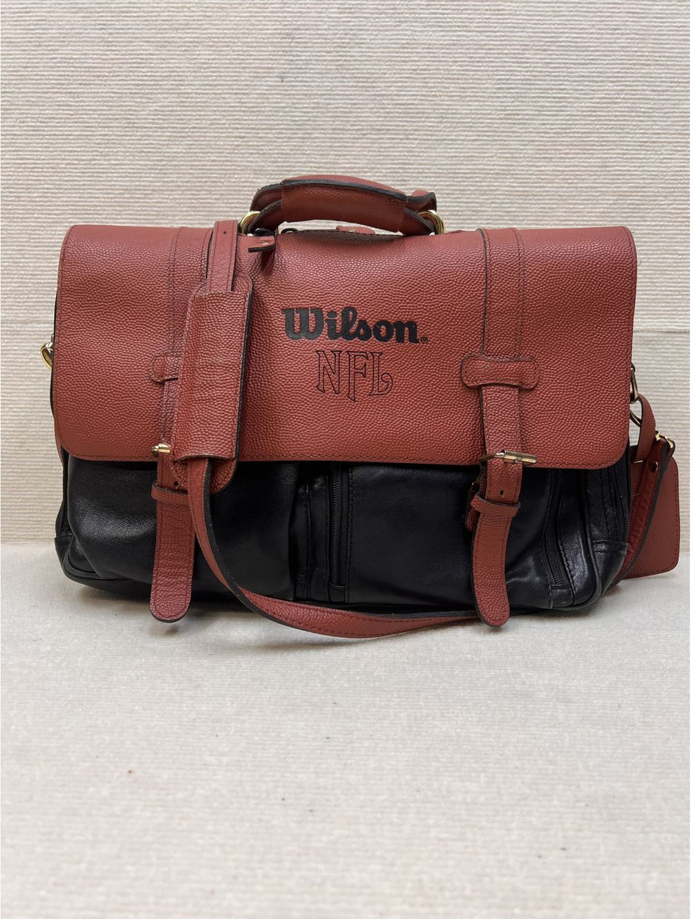 Coach Issued Vintage Wilson NFL Leather Bag Tim Lappano